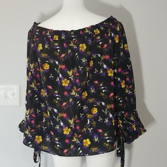NWT TopShop Floral Off the Shoulder Blouse - Picture 4 of 7